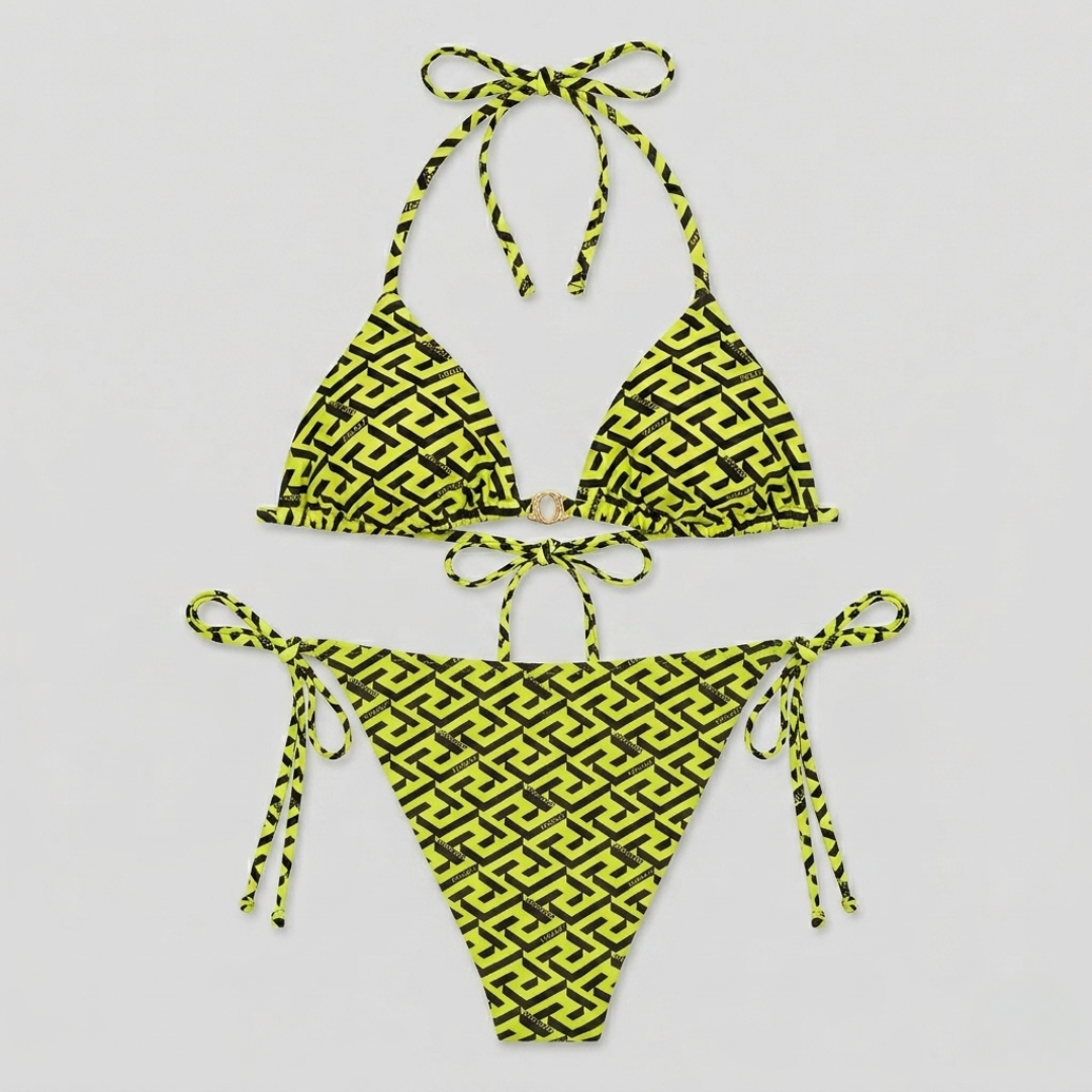 Bikini mit Barocco x FF Print Mehrfarbig