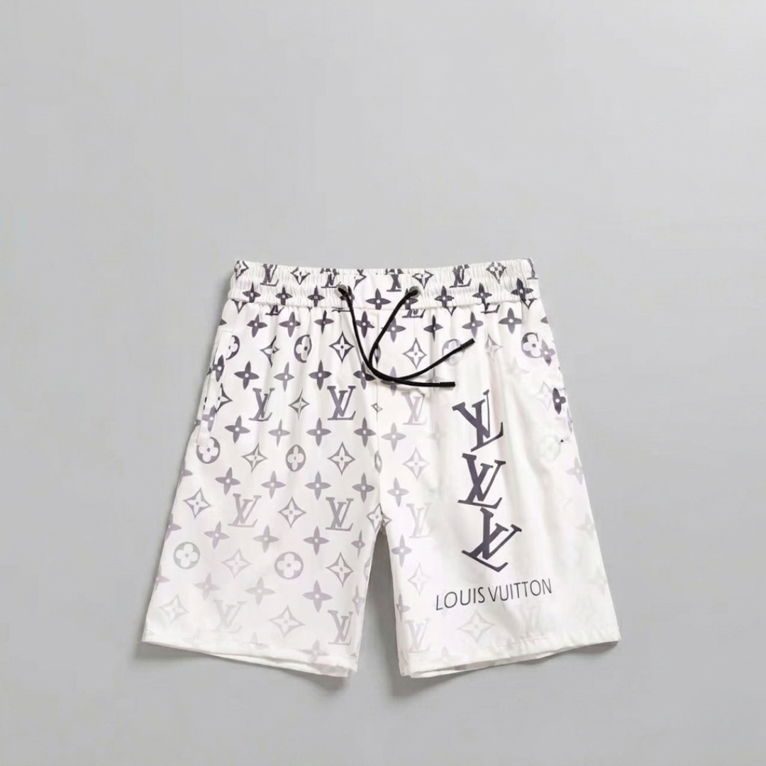 Badehose Monogram Triple Initials Weiß
