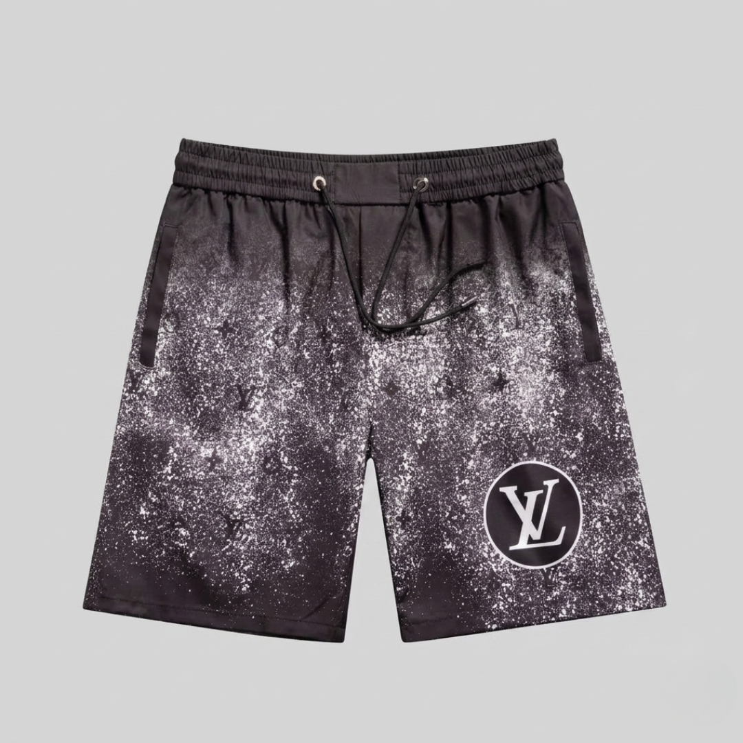 Badehose Monogram Bleach-Effekt Schwarz