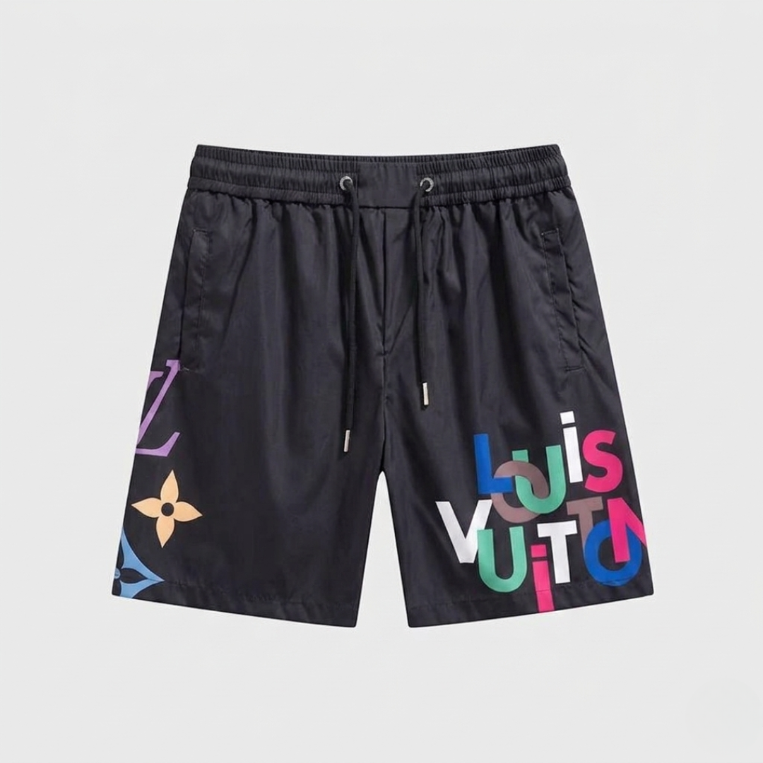 Badehose Multicolor Graffiti Schwarz