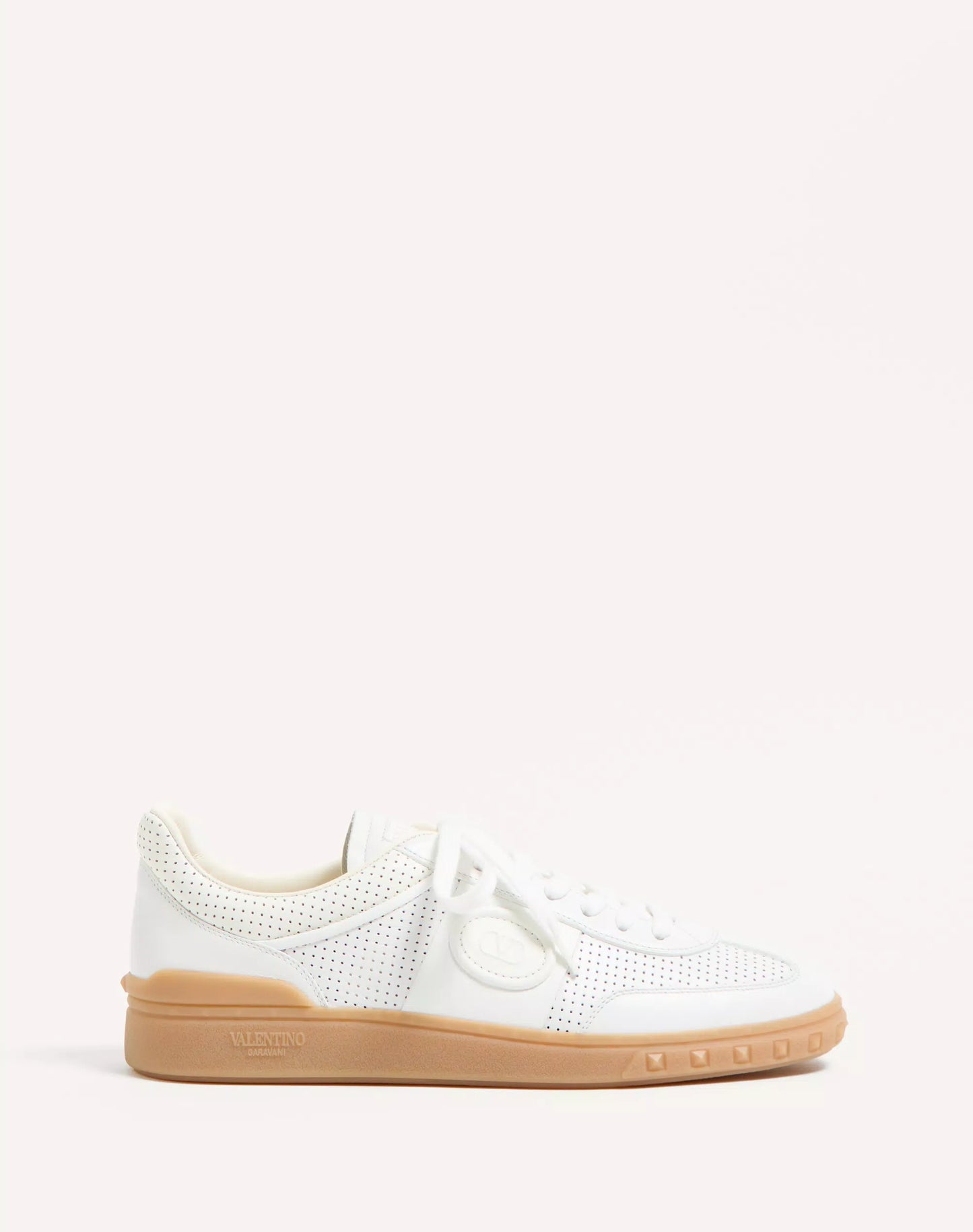 Low-Top Sneaker Upvillage aus perforiertem Nappa Weiß