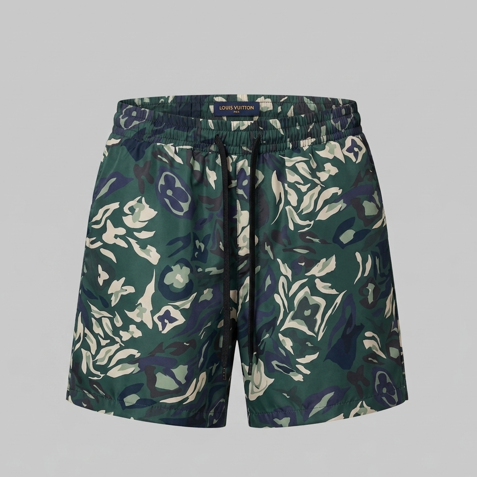 Badehose Camouflage Monogram Dunkelgrün