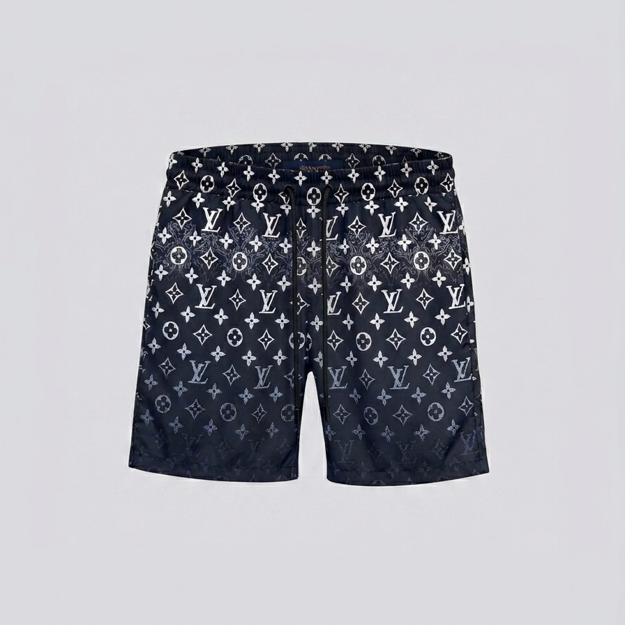 Badehose Shimmer Gradient Monogram Schwarz