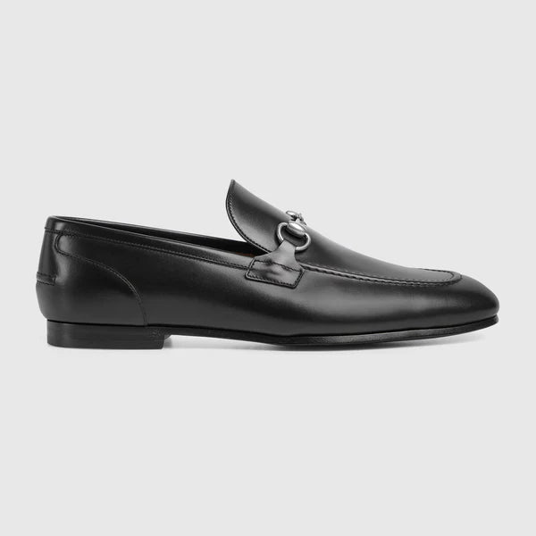 Men's GG Jordaan moccasin in black with silver buckle