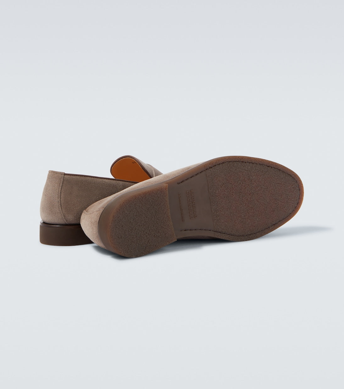 Penny-Loafer aus Suede Grau