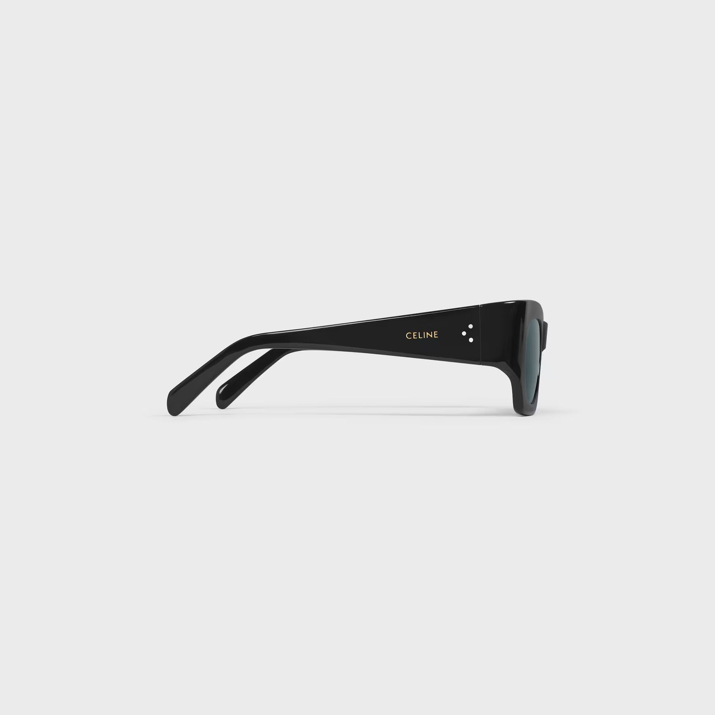 Grafische S333 Sonnenbrille aus schwarzem Acetat für Damen