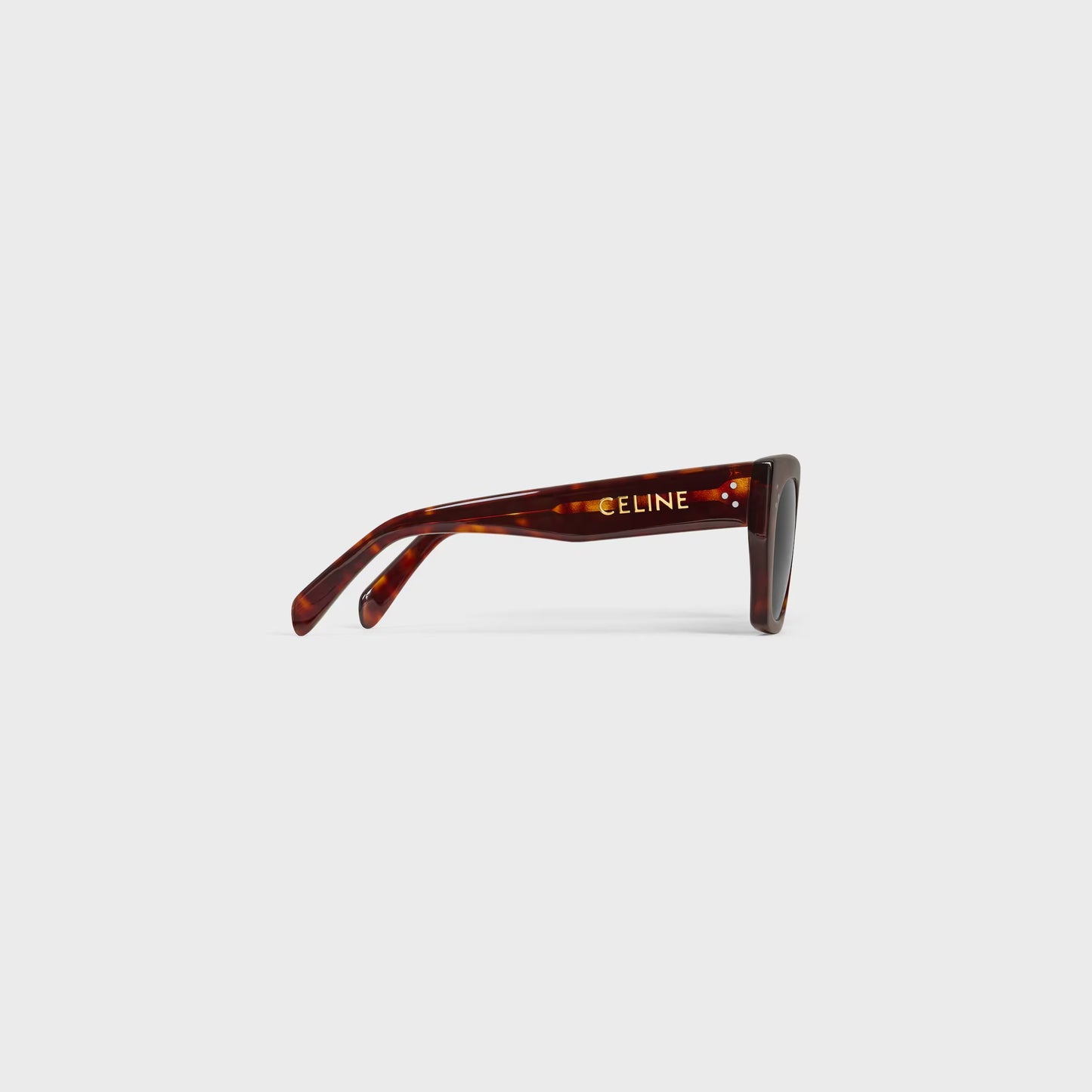 Cat-Eye S342 Sonnenbrille aus Acetat in Rot-Havanna für Damen