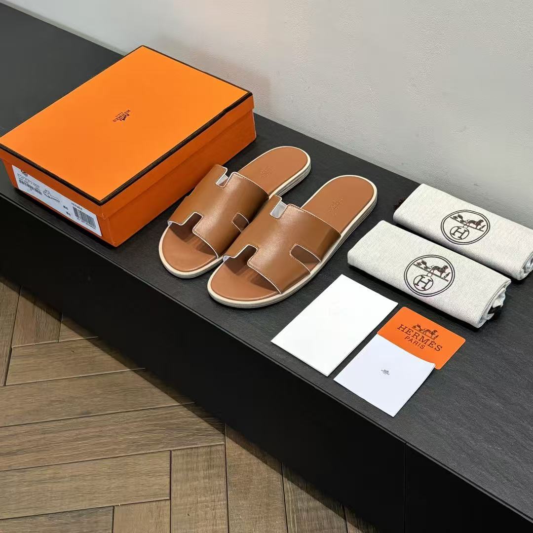 Herren-Sandalen Izmir aus lederfarbenem Leder