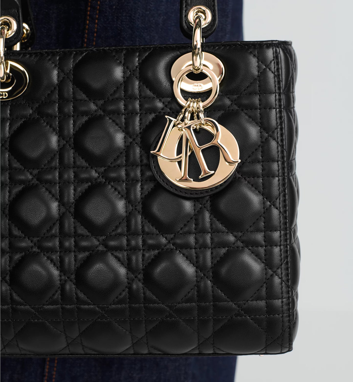 Medium Lady Dior Bag Black