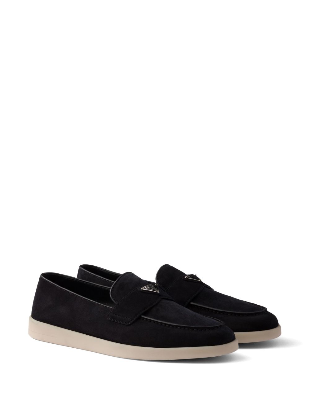 Suede slippers in black