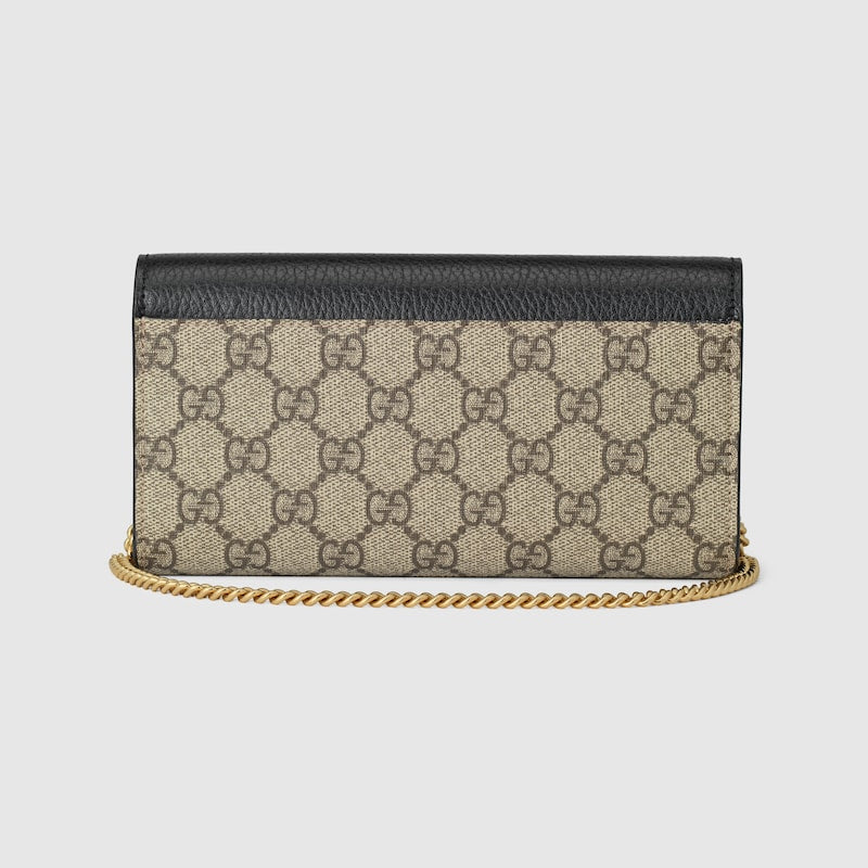 Two-tone GG Marmont wallet with chain