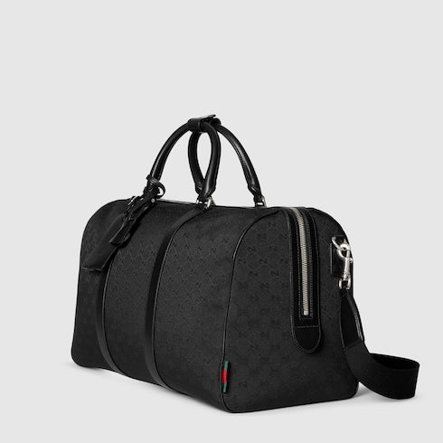 GG Fabric Travel Bag Black Medium Size