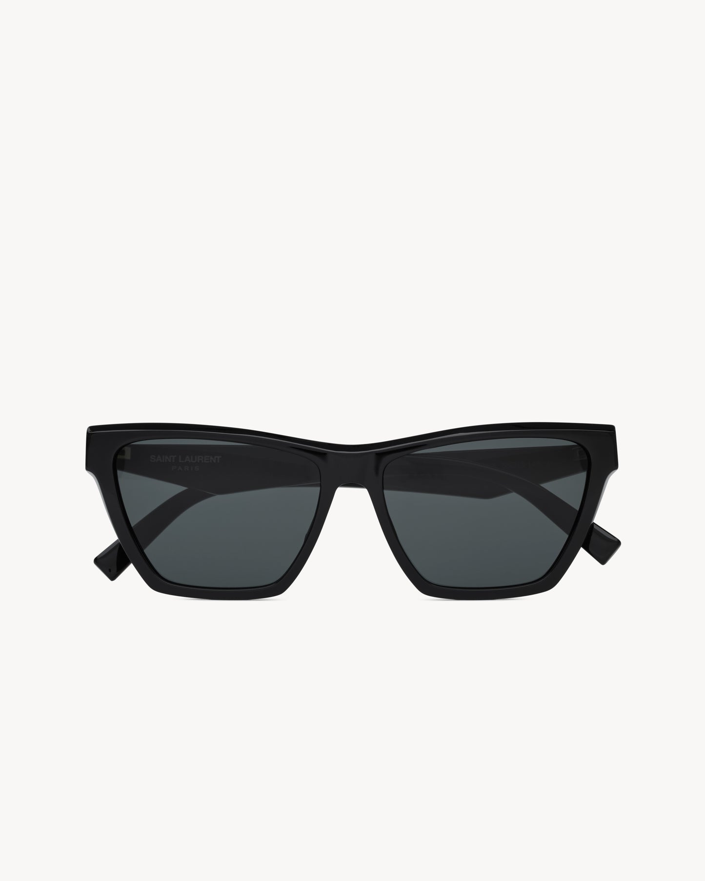 Rectangular cat-eye sunglasses in black acetate for women