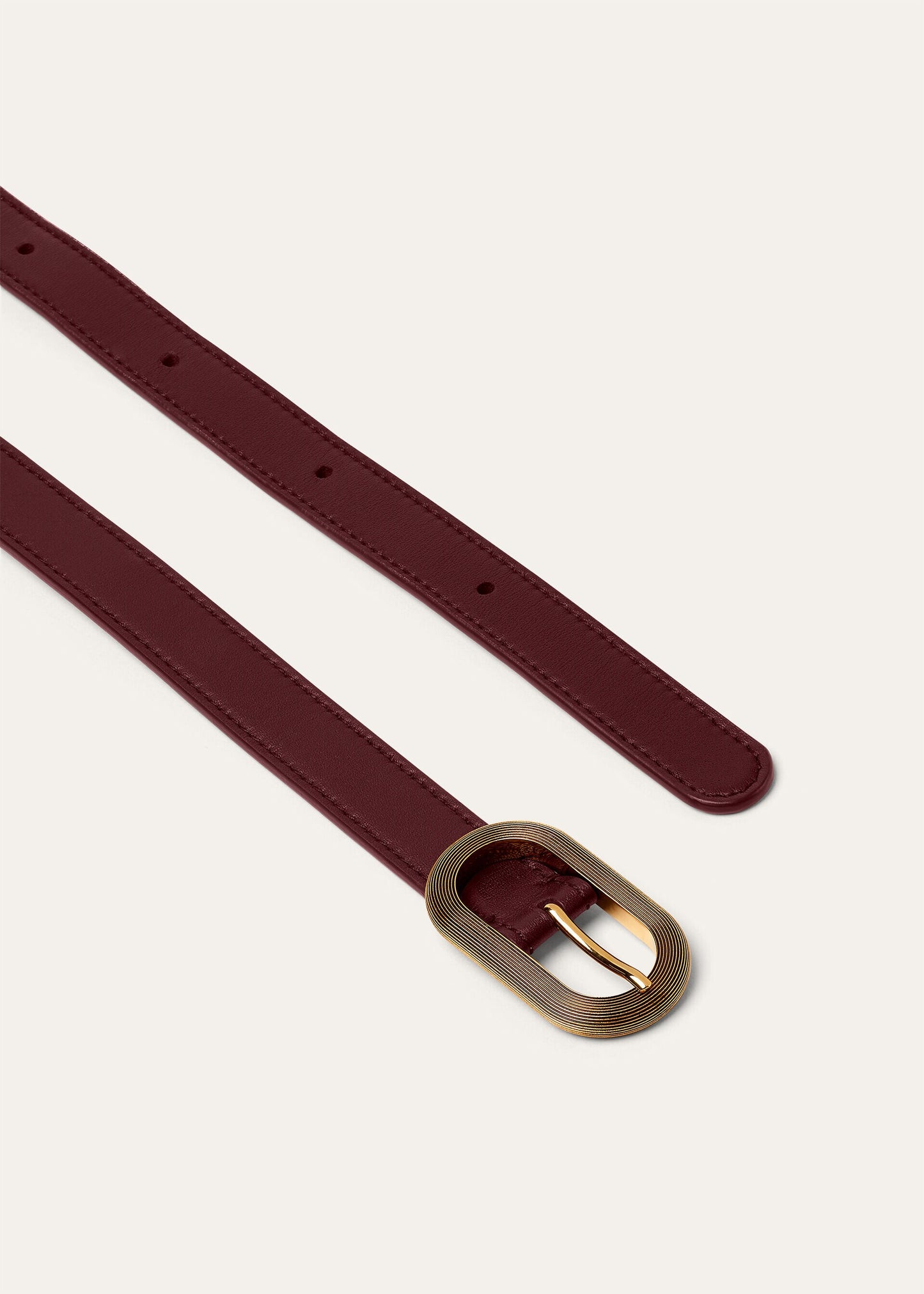 Gürtel Guilloché Oxblood/Gold Finishing Damen
