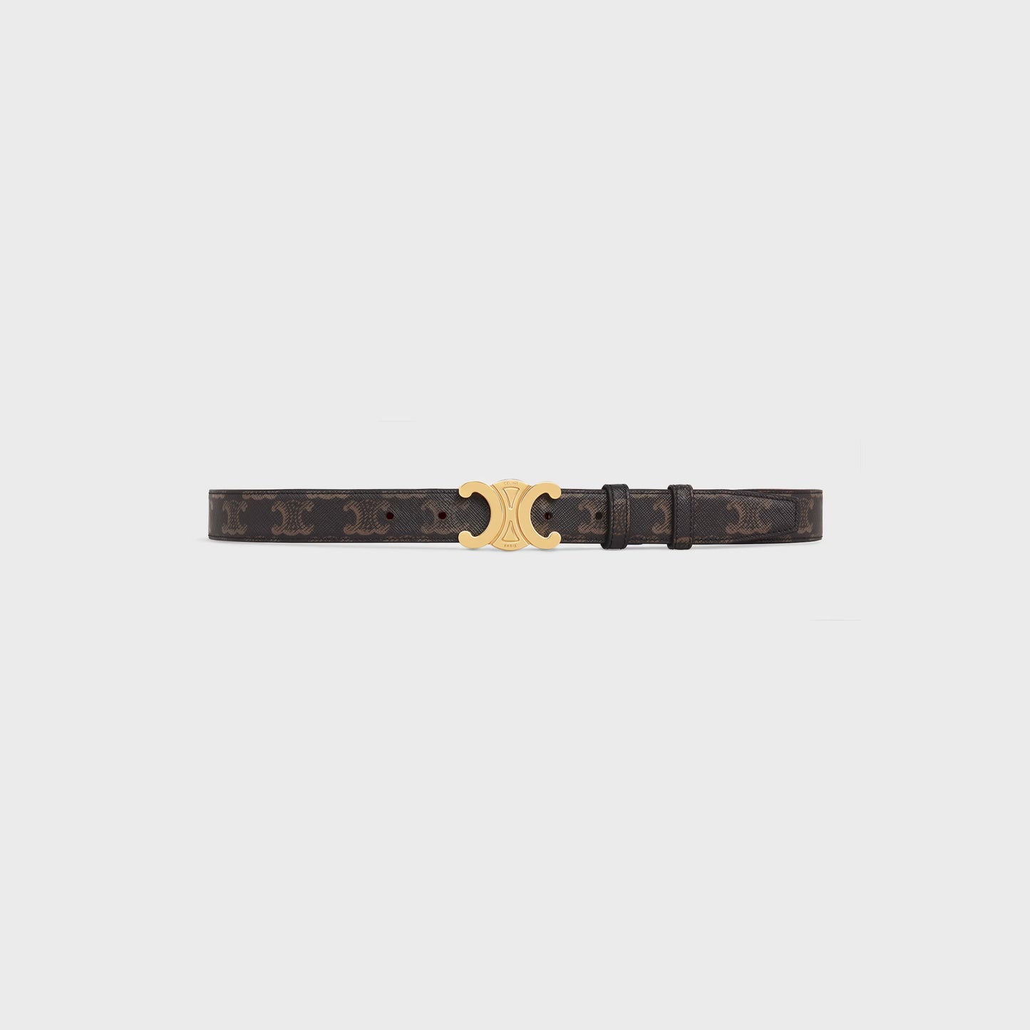 Triomphe Gürtel 25 mm aus Triomphe-Canvas in Cognac für Damen