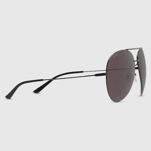 Pilotensonnenbrille Schwarz mit grauen Gläsern Herren