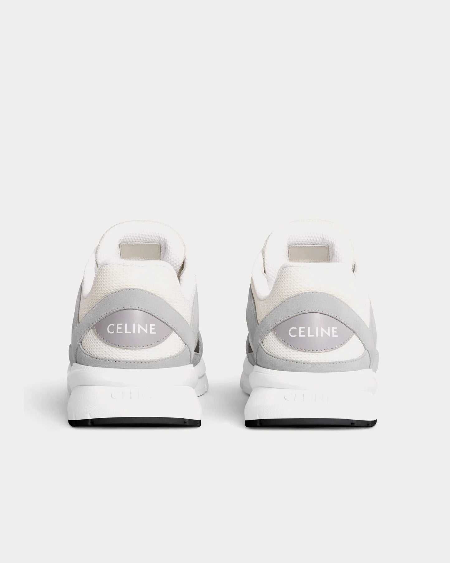 CR-03 Runner Low-Top-Sneakers aus Mesh, Veloursleder und Kalbsleder in Grau