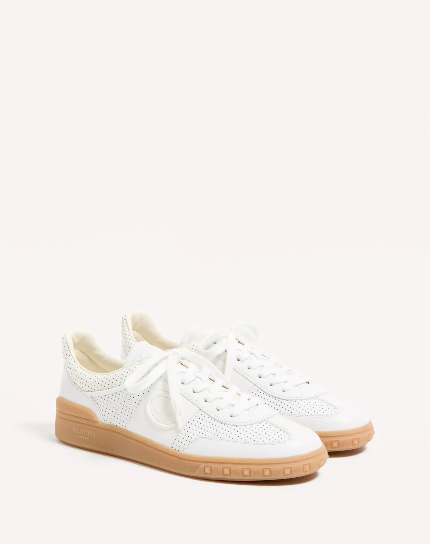 Low-Top Sneaker Upvillage aus perforiertem Nappa Weiß
