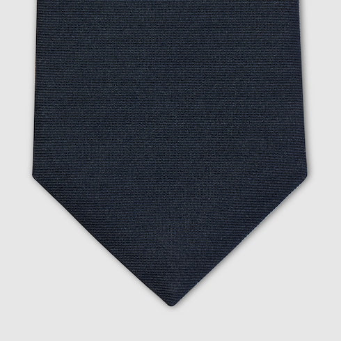 Krawatte aus Jacquardseide Web Blau