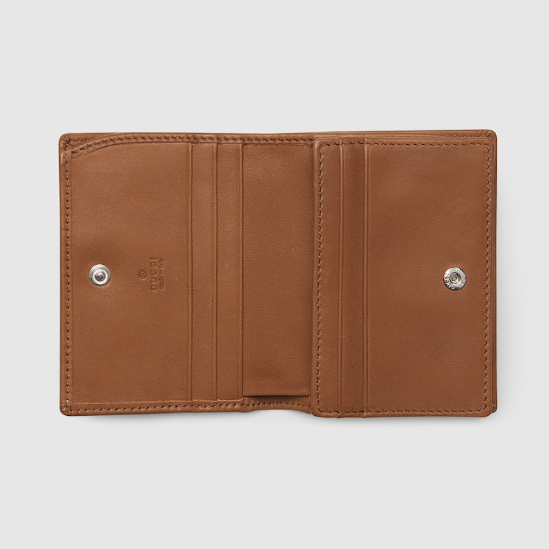 Mini GG Emblem Wallet Denim Blue