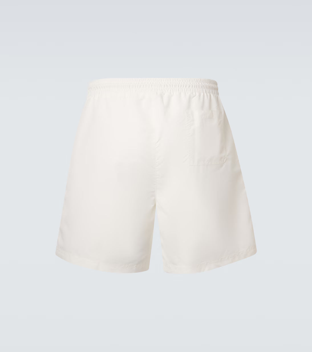 Badehose mit elastischem Bund und Kordelzug Weiß