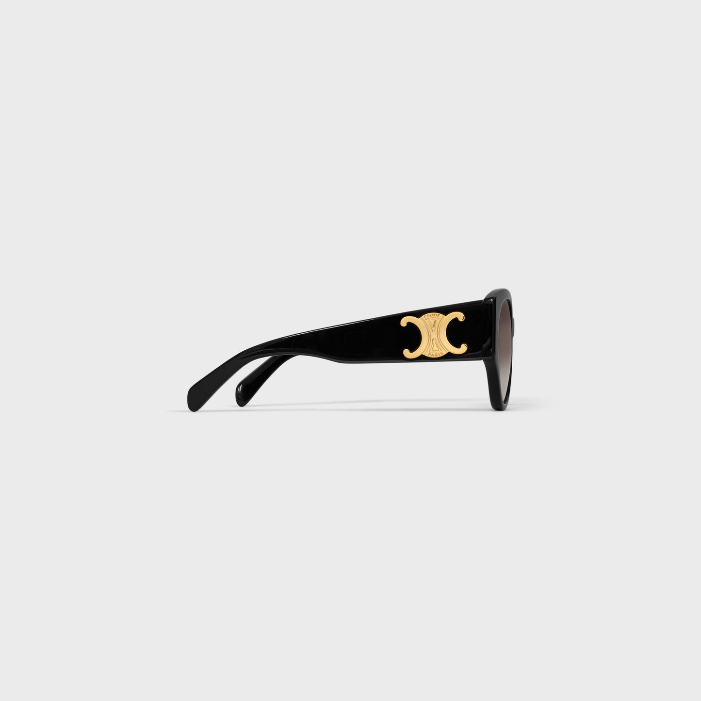 Triomphe XL 03 Sonnenbrille aus schwarzem Acetat für Damen
