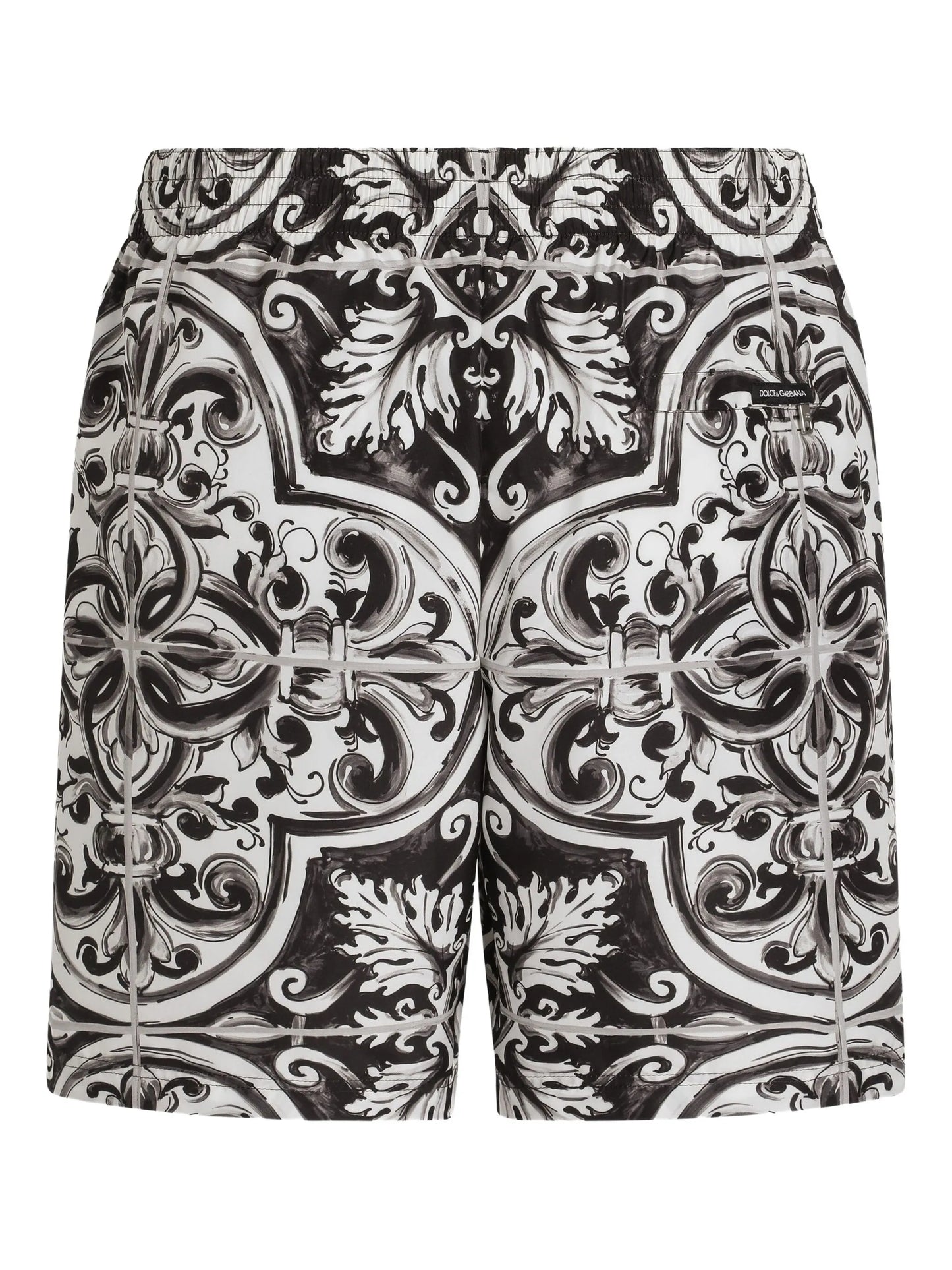 Badehose mit grafischem Print Schwarz
