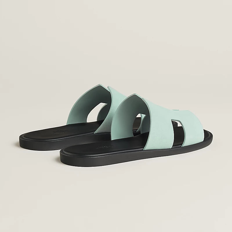 Sandalen Izmir Herren aus Veloursziegenleder Gletschergrau