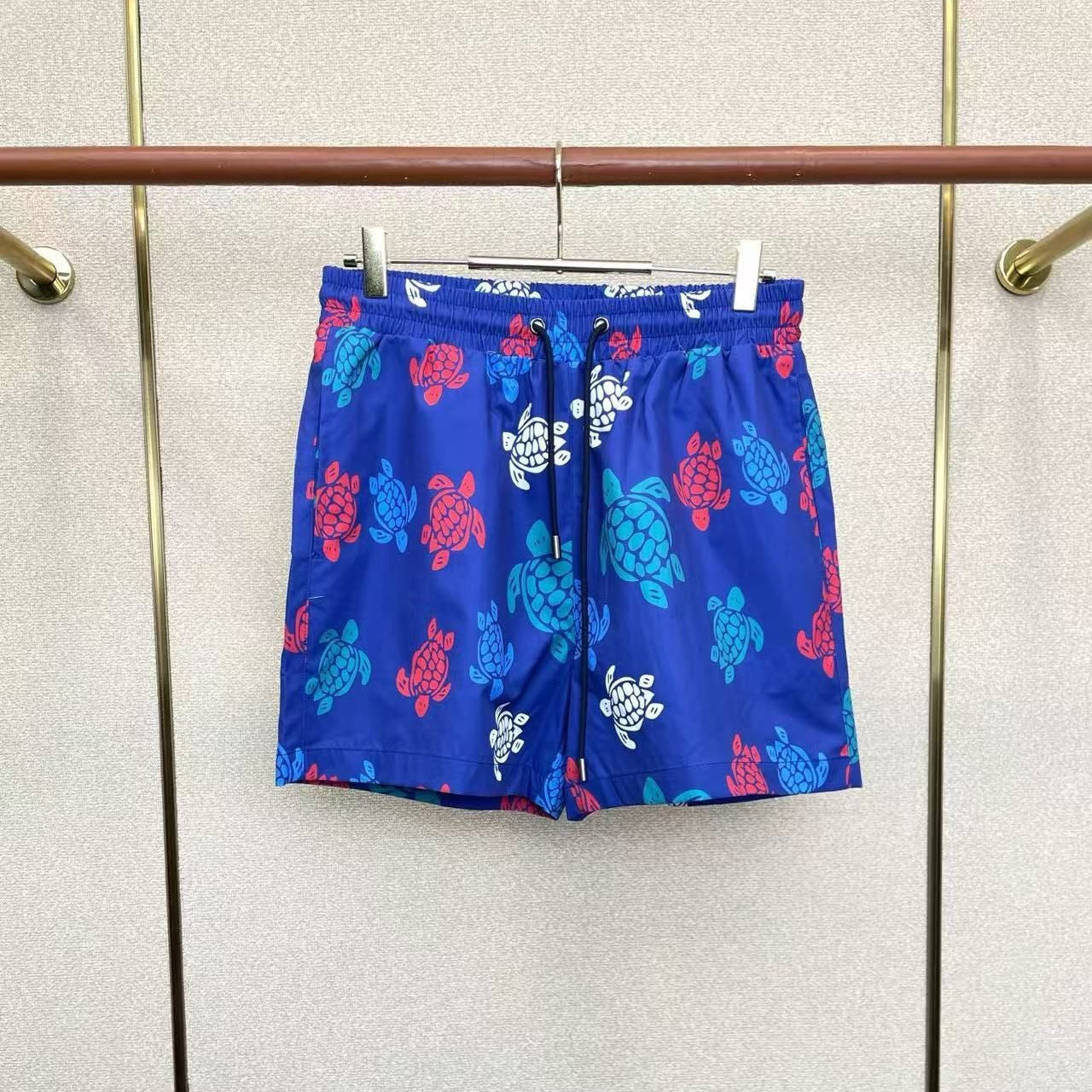 Badehose mit Schildkröten-Print Marineblau