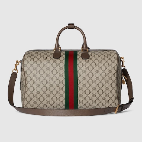 Savoy Weekender Medium in beige-dark brown fabric