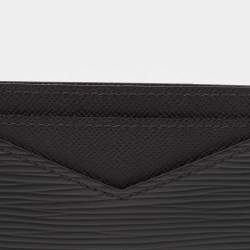Black Epi-leather card case Neo