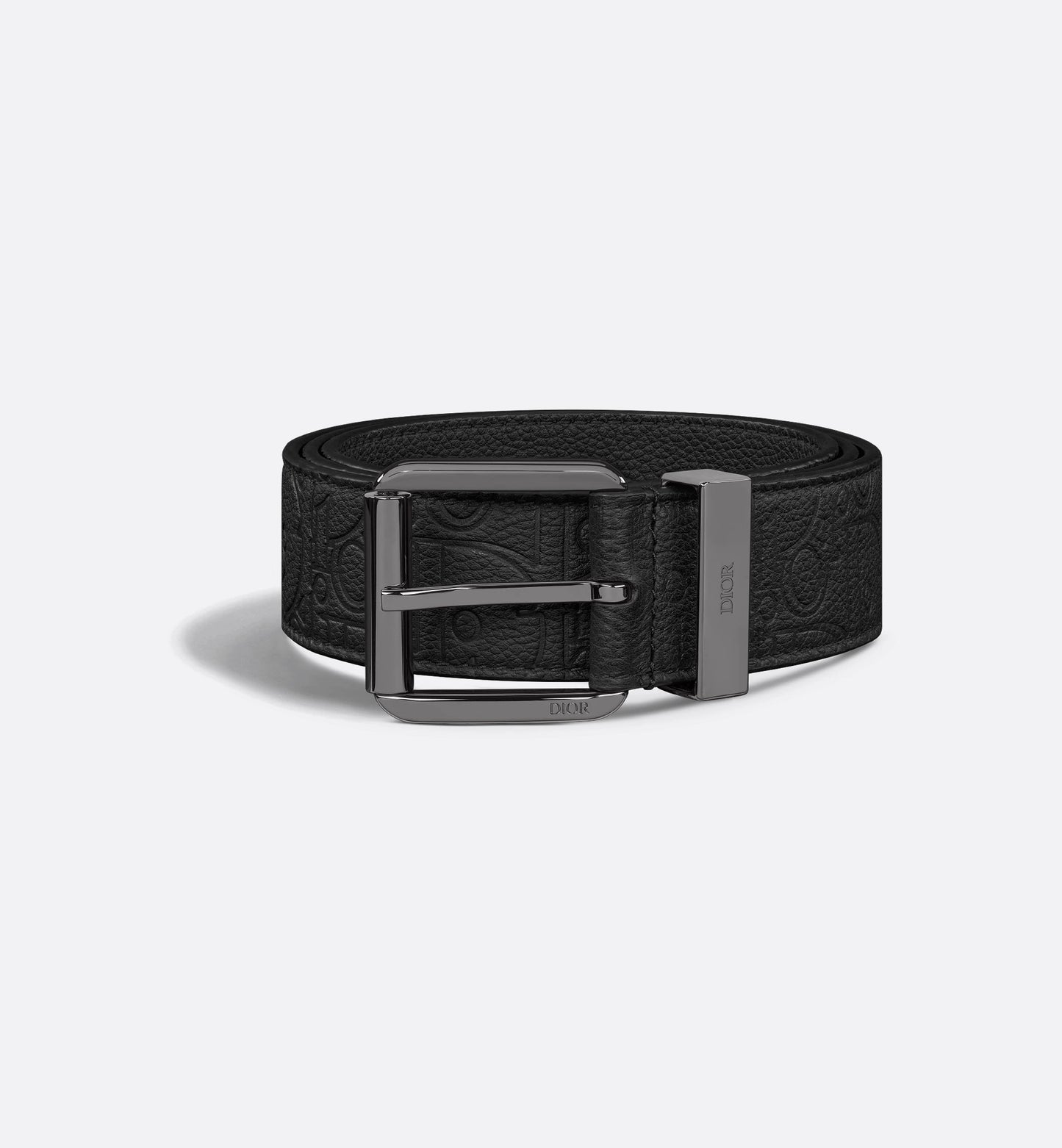 Black Gravity Leather Belt 35 mm Men's