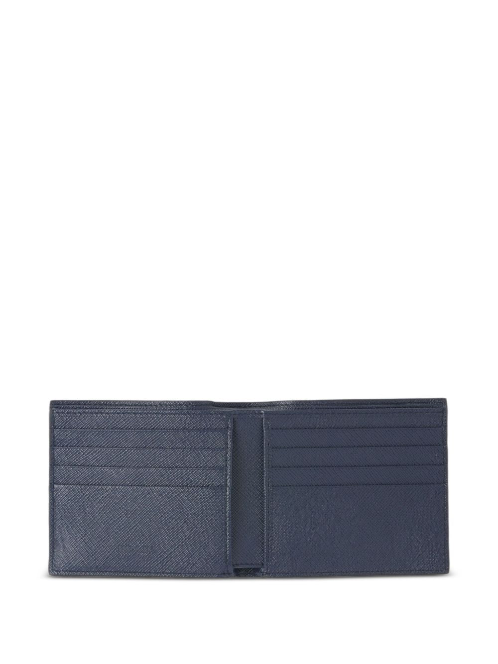 Reversible textured wallet in black
