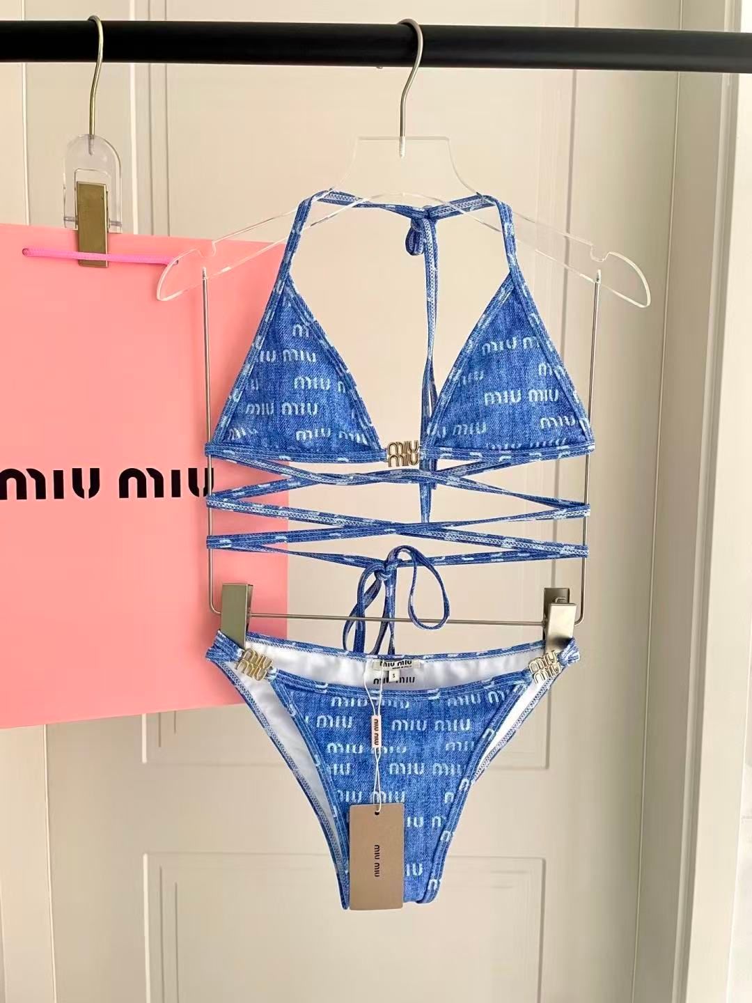 Bikini-Set in Denim-Optik