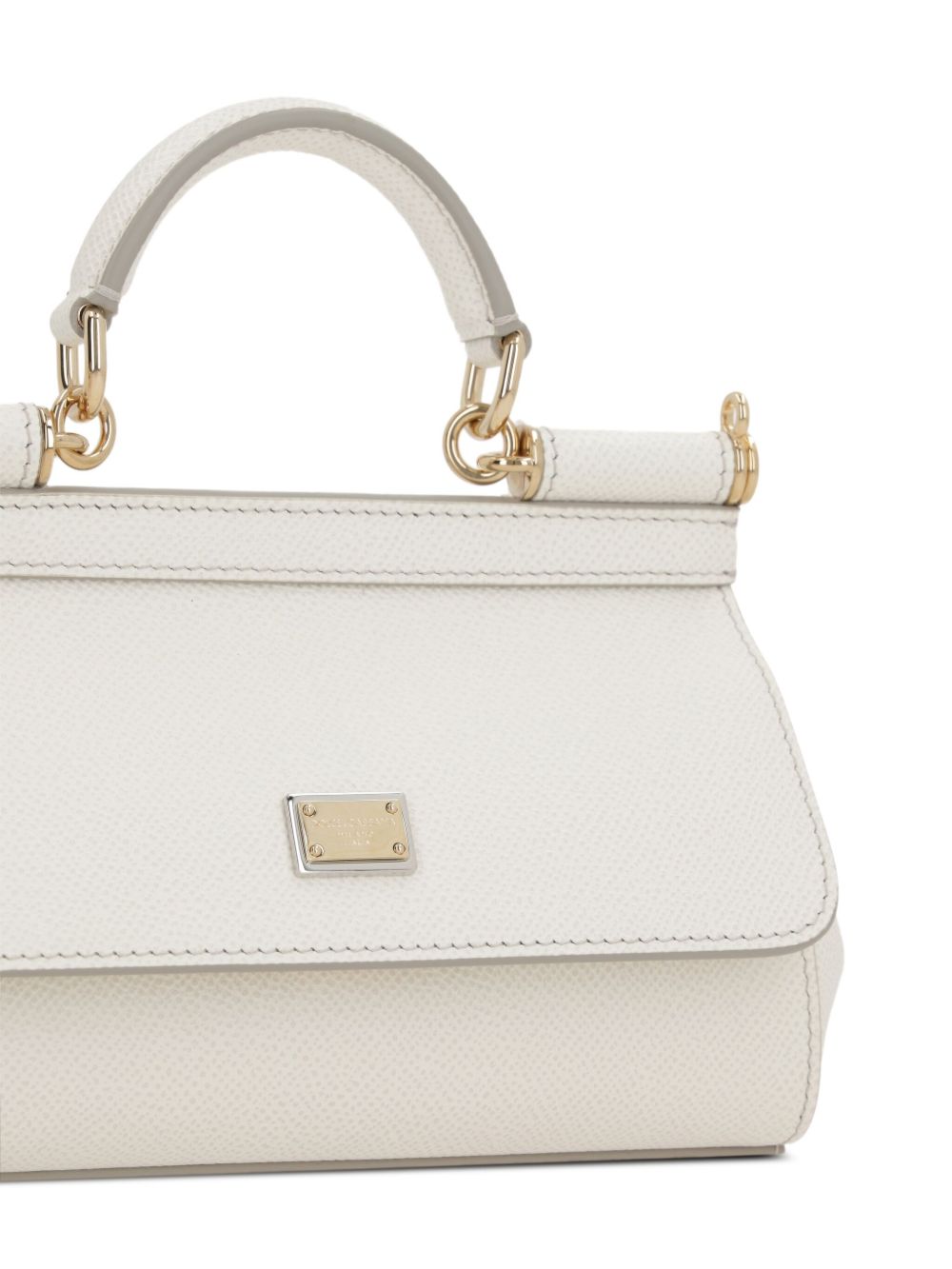 Weiße Ledertasche Sicilia