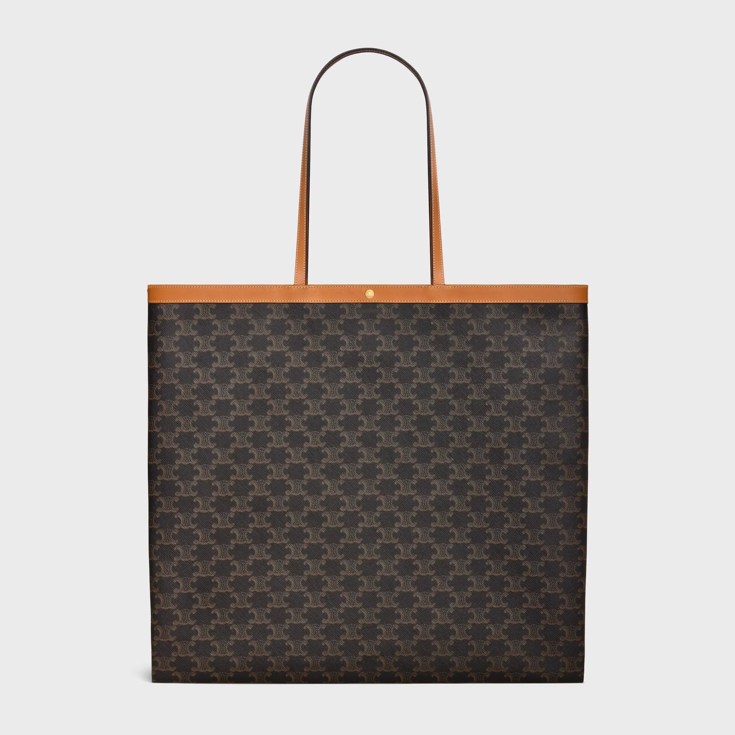 Große flache Shopper-Tasche aus Triomphe-Gewebe in Honig