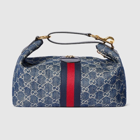 GG Vanity Handtasche mittelgroß Blau und Weiß