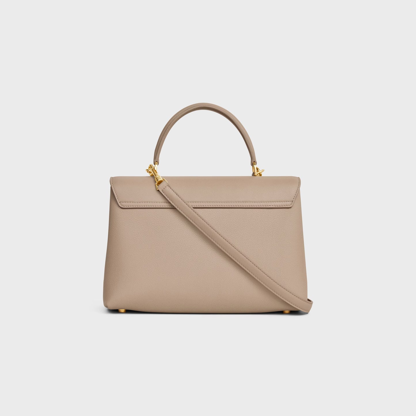 Mittlere Nino Tasche aus weichem genarbtem Kalbsleder in Safari