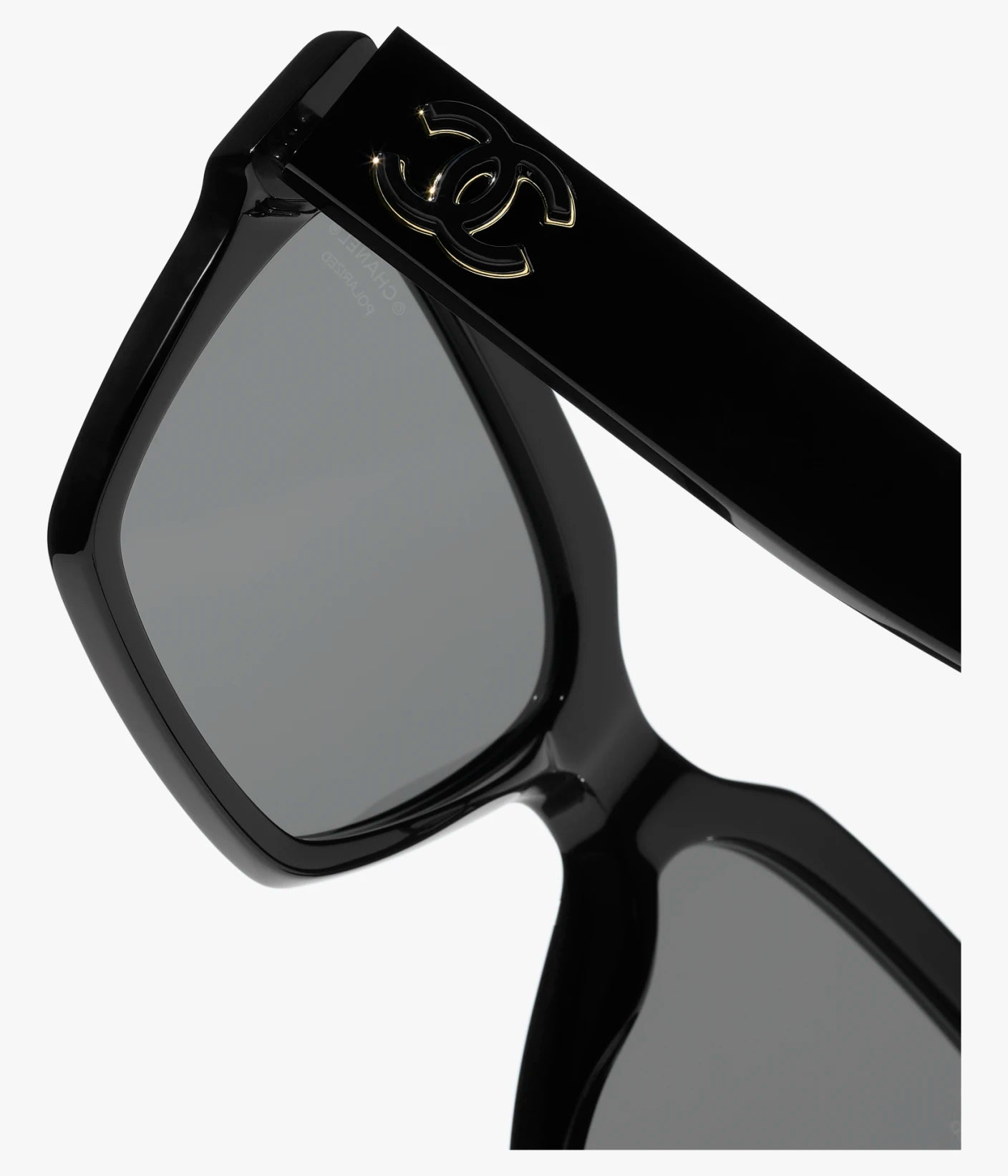 Butterfly-Sonnenbrille aus schwarzem Acetat mit schwarzen Gläsern