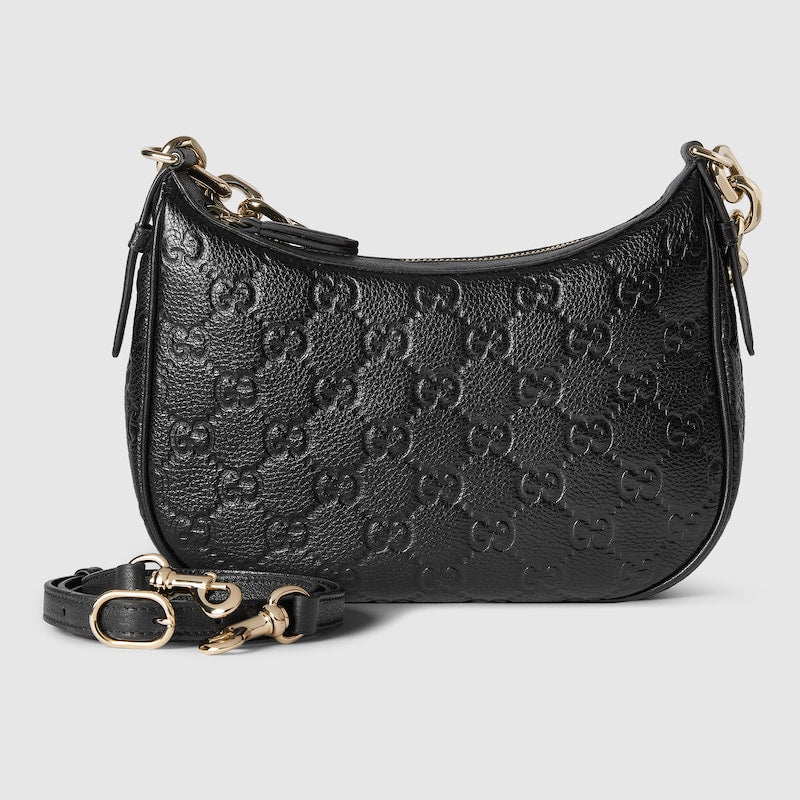 GG Emblem Shoulder Bag Medium Black