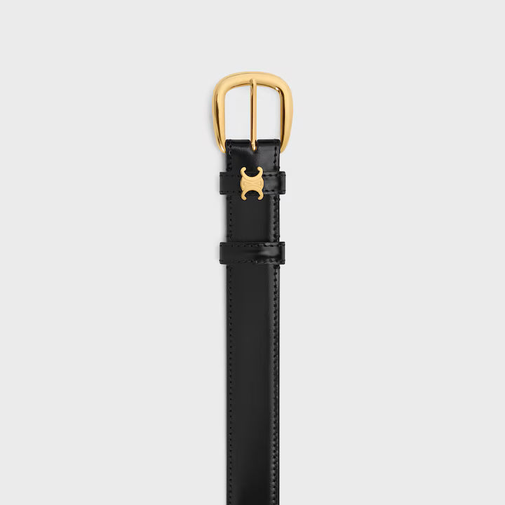 Vivienne Gürtel 25 mm aus schwarzem Taurillonleder für Damen