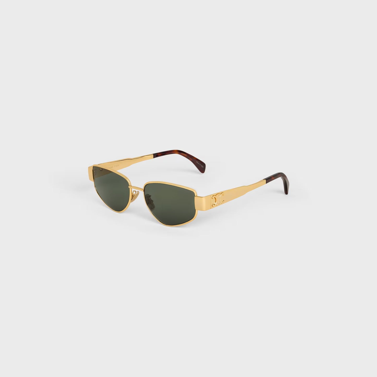 Triomphe Metal 04 Sonnenbrille aus Metall in Gold / Grün für Damen