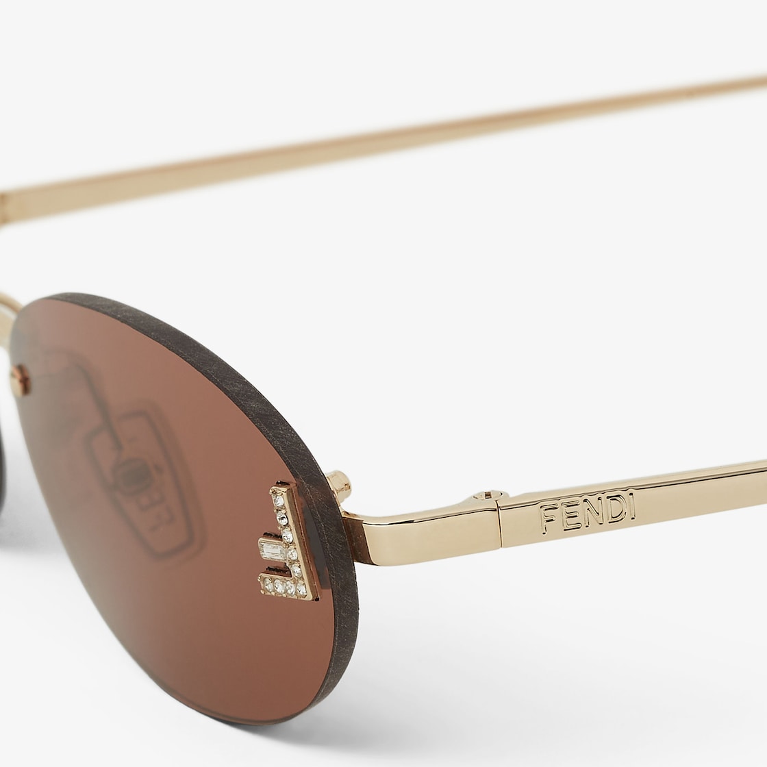 First Crystal Fashion Show Sonnenbrille Braun für Damen