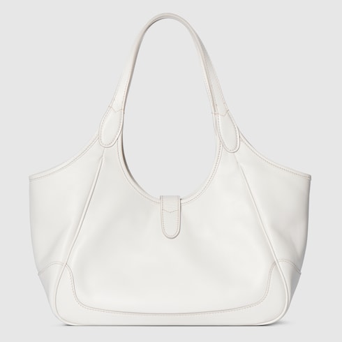 Mercato Shopping Bag klein aus weißem Leder