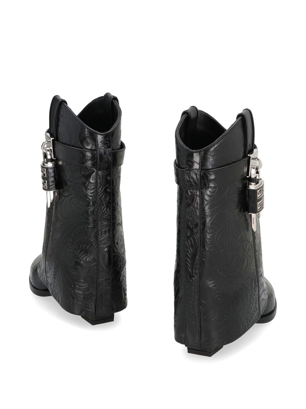 Cowboystiefel aus Leder mit Shark-Lock-Absatz 60 mm