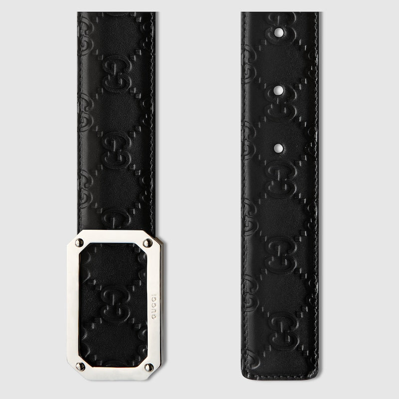 GG Signature leather belt