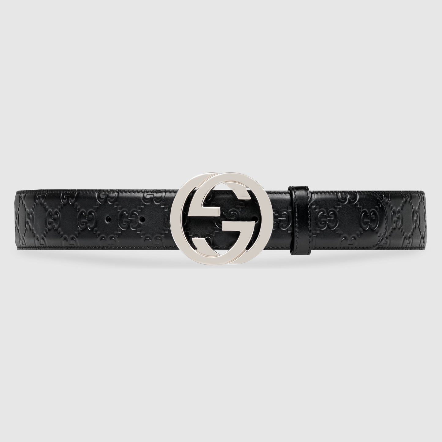 Belt with GG cross buckle