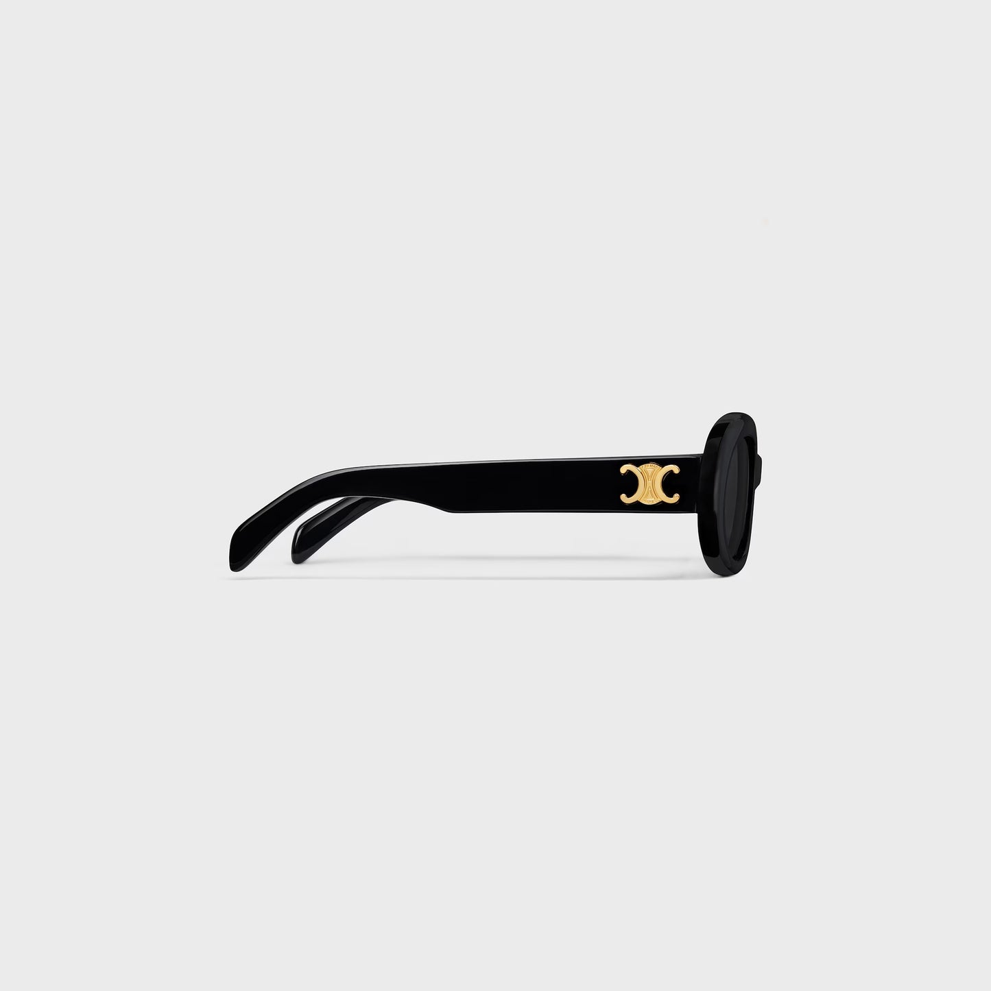 Triomphe 01 Sonnenbrille aus schwarzem Acetat für Damen