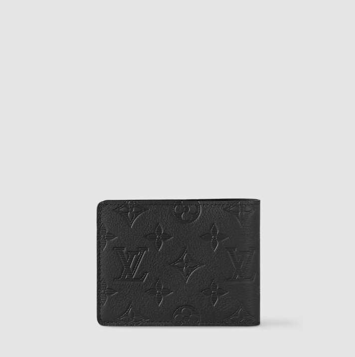 Multiple Geldbörse Monogram Shadow in Schwarz