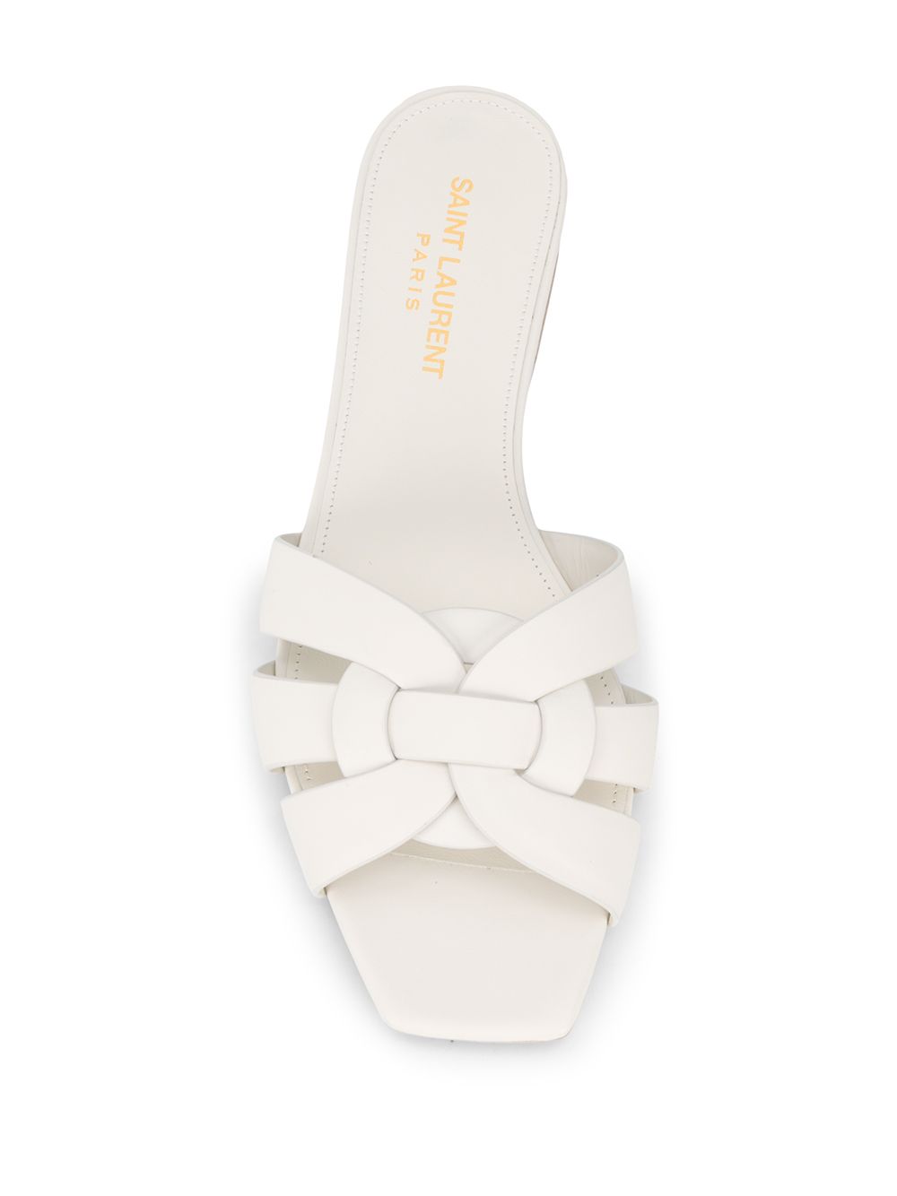 Tribute Sandalen aus weißem Kalbsleder
